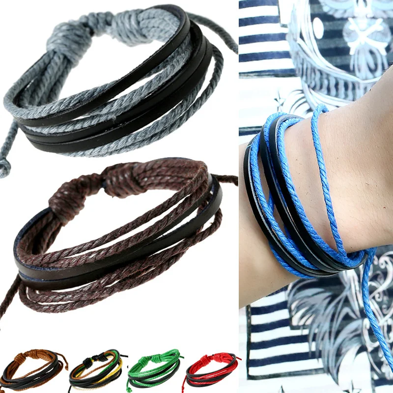 Explosive accessories hand-woven multi-layer cowhide bracelet simple and versatile male and female student bracelet bracelet
Explosive accessories hand-woven multi-layer cowhide bracelet simple and versatile male and female student bracelet bracelet