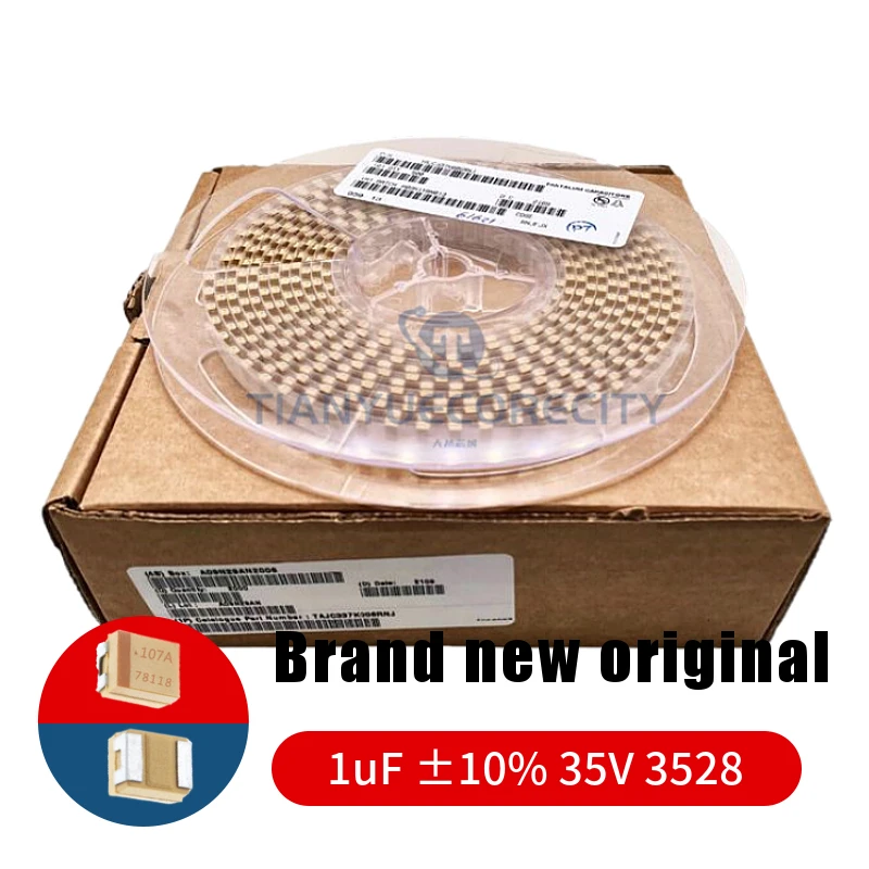 10 шт./лот 1 мкФ Ф ± 10% 35 в SMD B Тип 3528 танталовый конденсатор новые оригинальные компоненты
10 шт./лот 1 мкФ Ф ± 10% 35 в SMD B Тип 3528 танталовый конденсатор новые оригинальные компоненты
