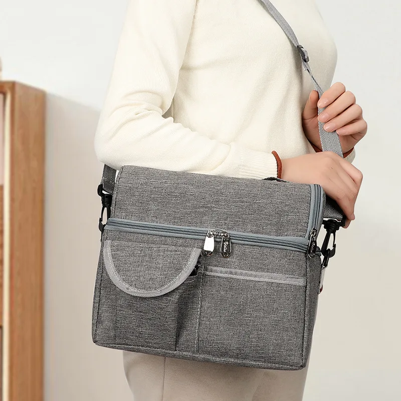 Portable Lunch Bag Insulated Picnic Lunch Box Insulated Cooler Insulation Functional Double Layer Food Carrier Thermal Bag
Portable Lunch Bag Insulated Picnic Lunch Box Insulated Cooler Insulation Functional Double Layer Food Carrier Thermal Bag