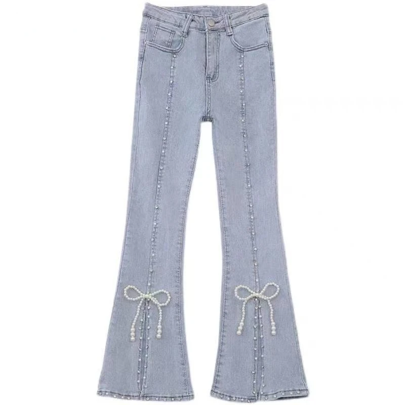 High Waist Denim Pants Summer Elegant Embroidered Flares Ankle-Length Jeans Flare Pant Women Y2k Street Korean Split Trousers
High Waist Denim Pants Summer Elegant Embroidered Flares Ankle-Length Jeans Flare Pant Women Y2k Street Korean Split Trousers