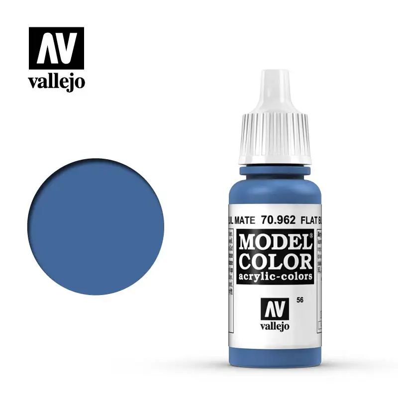 

Vallejo Acrylic paints AV Spain 70962 056 Azul Mate Flat Blue Model Coloring Water-Based Hand Painted Gunpla Gundam 17ml