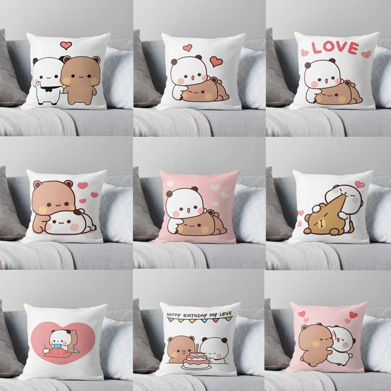 Panda bear hug Bubu duda Mochi Peach Cat Throw Pillow Bedroom Sofa Anime Bed Fashion Pillowcase
Panda bear hug Bubu duda Mochi Peach Cat Throw Pillow Bedroom Sofa Anime Bed Fashion Pillowcase