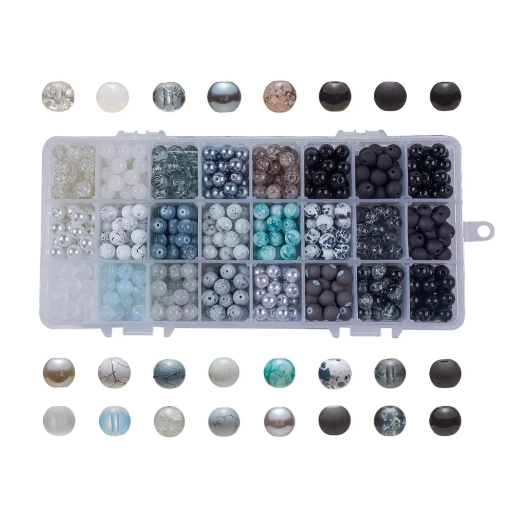 648~720pcs/box Gradient Dyed Glass Round Beads 8mm Mixed Style For DIY Jewelry making Bracelet Necklace Decor Accessories
648~720pcs/box Gradient Dyed Glass Round Beads 8mm Mixed Style For DIY Jewelry making Bracelet Necklace Decor Accessories