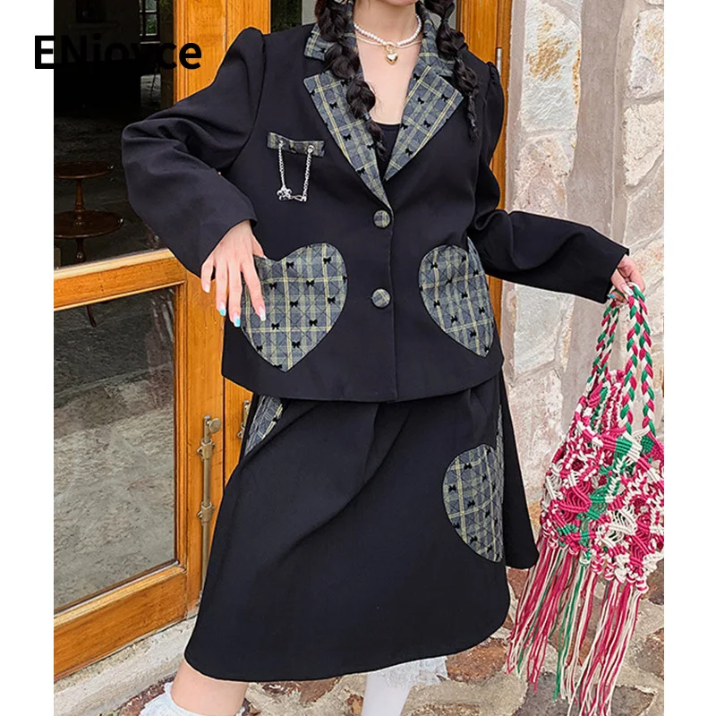 Designer Brand Green Heart Pockets Decoration Single Breasted Blazer and Skirt Two Pieces Set Office Lady Outfits Suits Autumn
Designer Brand Green Heart Pockets Decoration Single Breasted Blazer and Skirt Two Pieces Set Office Lady Outfits Suits Autumn