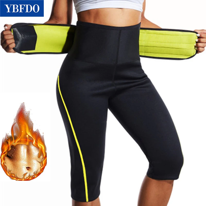 

YBFDO Sweat Sauna Pants Neoprene Suit Sweating Shapers Fat Burn Corset Body Shaper Slimming Pants Waist Trainer Shapewear
