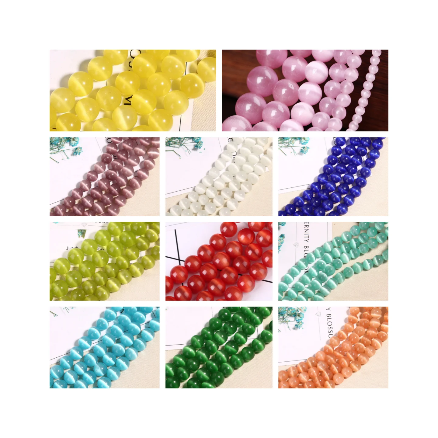 4-14mm Colored Cat's Eye-Stone Beads DIY Beaded Material Crystal Jewelry Accessories Semi-Finished Cat's Eye-Stone
4-14mm Colored Cat's Eye-Stone Beads DIY Beaded Material Crystal Jewelry Accessories Semi-Finished Cat's Eye-Stone