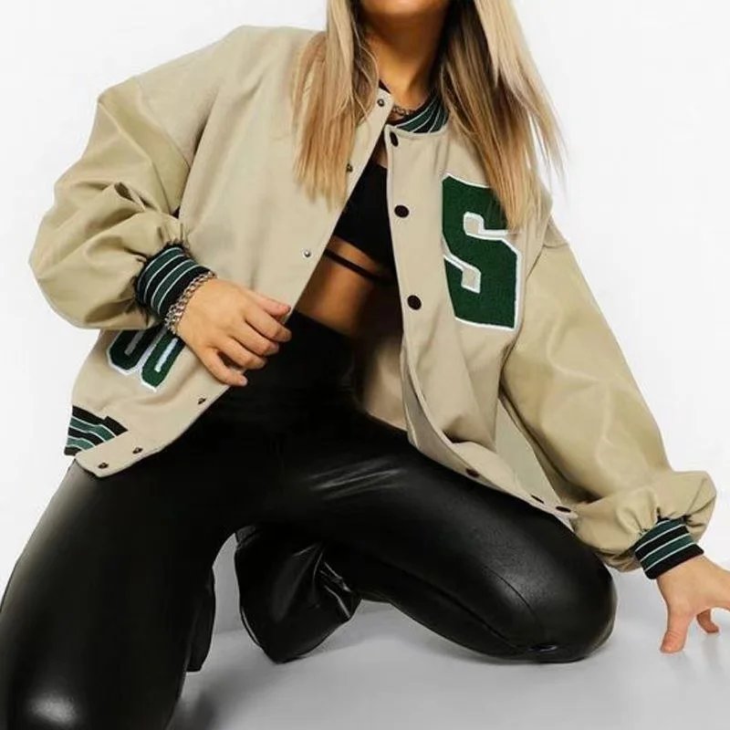 Women's Coats and Jackets High Street Hip Hop Baseball uniform Harajuku Street Casual Coat Y2K Loose Stitching Jacket Top Women
Women's Coats and Jackets High Street Hip Hop Baseball uniform Harajuku Street Casual Coat Y2K Loose Stitching Jacket Top Women