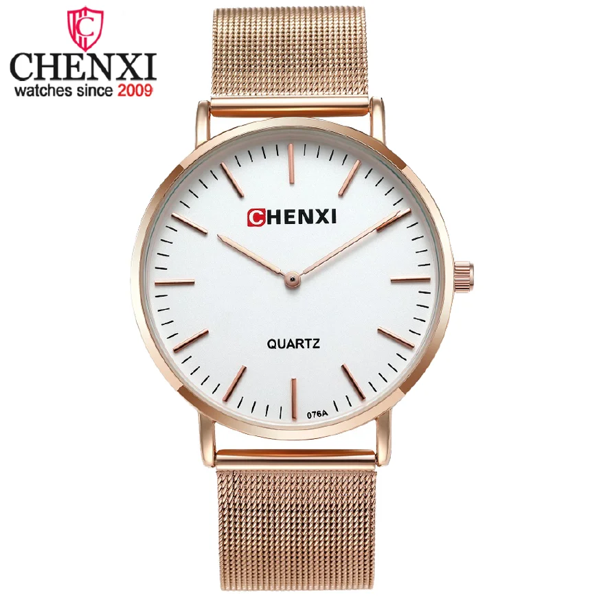 CHENXI Brand Rosegold Ultra-thin Wristwatch For Men High Quality Mesh Steel Bracelet Quartz Watches Relogio
CHENXI Brand Rosegold Ultra-thin Wristwatch For Men High Quality Mesh Steel Bracelet Quartz Watches Relogio