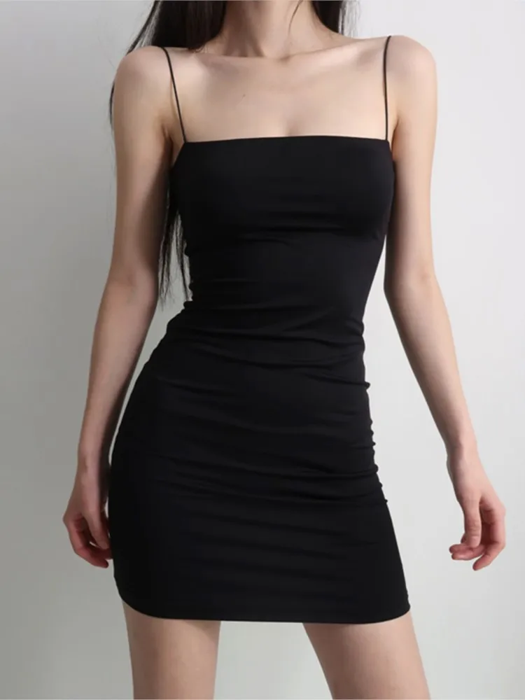 Women's Black Sexy Slip Dress Open Back Spaghetti Straps Skinny Slim Dress Women Sleeveless Summer Casual Mini Dress Vestidos
Women's Black Sexy Slip Dress Open Back Spaghetti Straps Skinny Slim Dress Women Sleeveless Summer Casual Mini Dress Vestidos