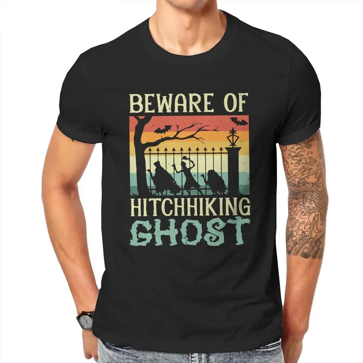 Beware Of The Hitchhiking Ghost T Shirt for Men Cotton for Male T-Shirts Halloween Trick Or Treat Tees Short Sleeve Clothing
Beware Of The Hitchhiking Ghost T Shirt for Men Cotton for Male T-Shirts Halloween Trick Or Treat Tees Short Sleeve Clothing
