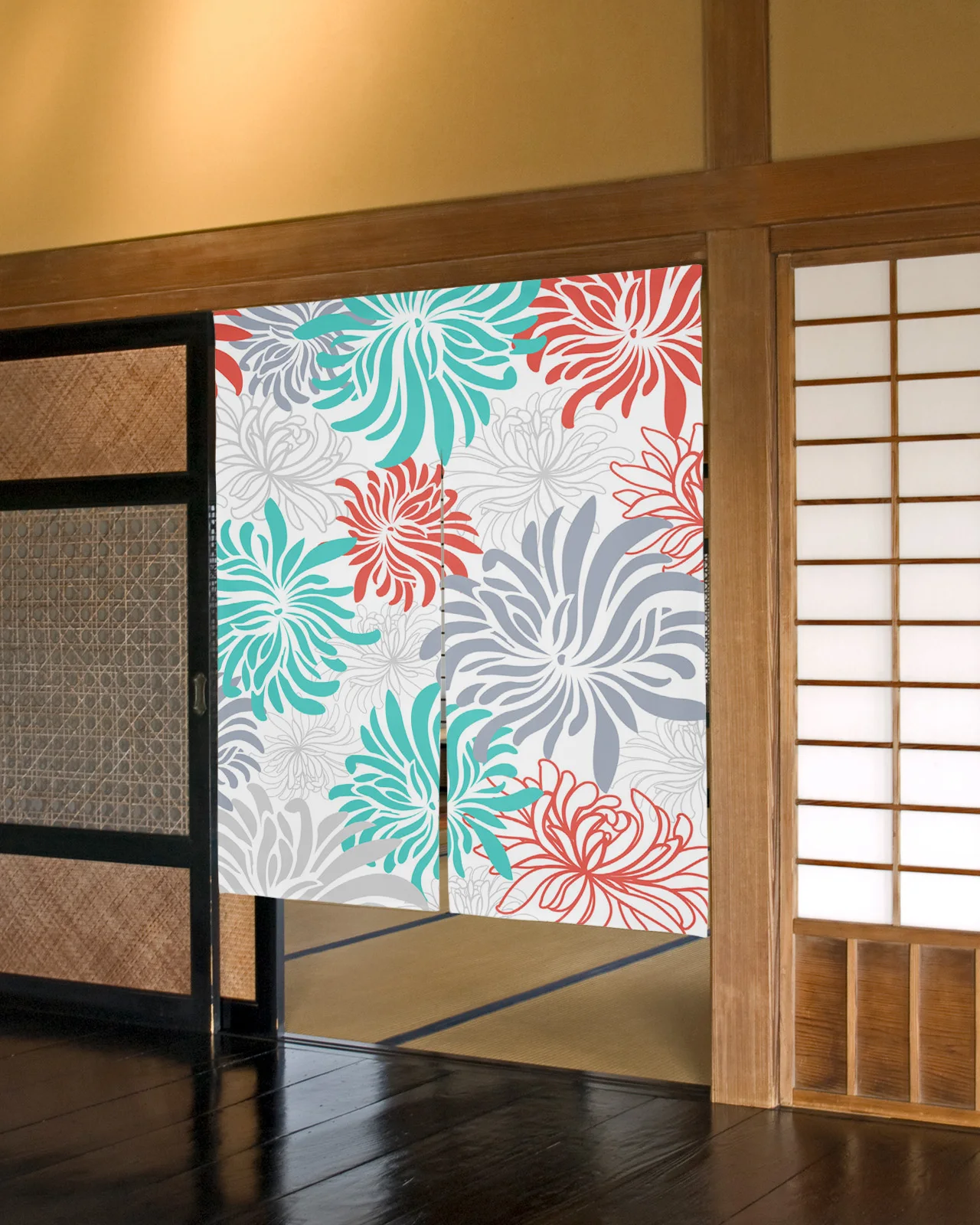 Chrysanthemum Texture Turquoise Japanese Door Curtain Bedroom Partition Curtain Kitchen Entrance Hanging Half-Curtains
Chrysanthemum Texture Turquoise Japanese Door Curtain Bedroom Partition Curtain Kitchen Entrance Hanging Half-Curtains