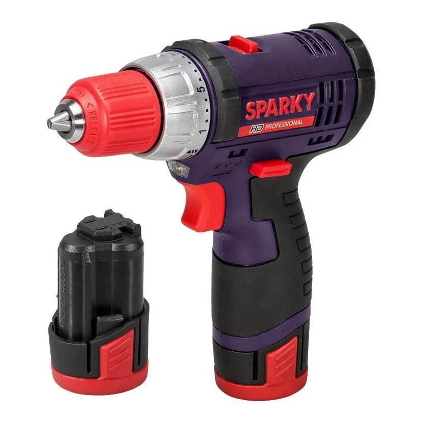Дрель-шуруповерт аккумуляторная SPARKY BR2 108 Li-C HD (скорость холостого хода 1350 об/мин