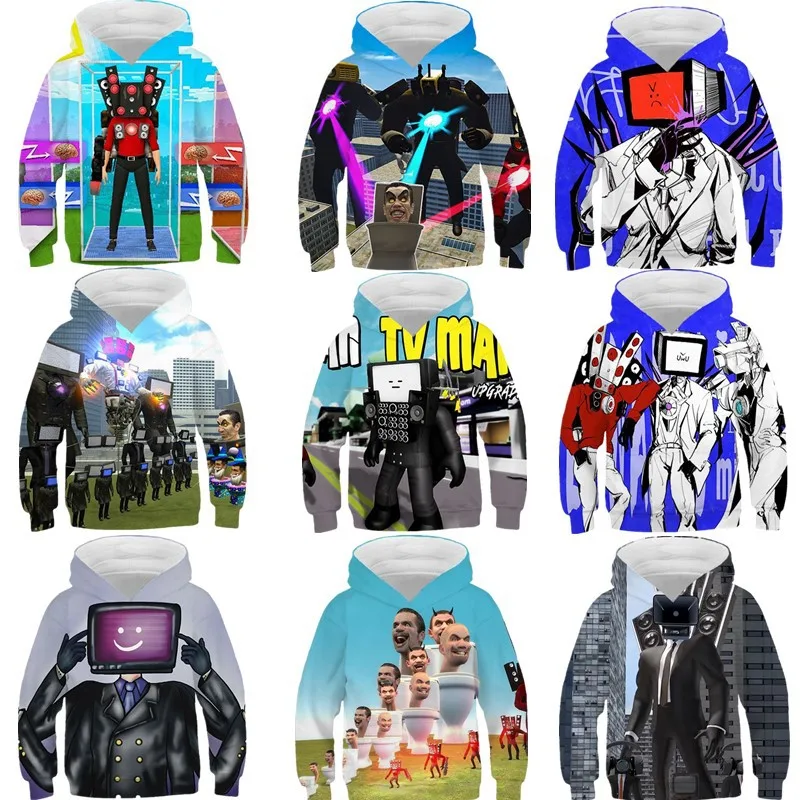 Cartoon Game Skibidi Toilet Toilet Man VS Surveillance Man TV Man Sweatshirt 3D Digital Printing Best Gift in Autumn and Winter
Cartoon Game Skibidi Toilet Toilet Man VS Surveillance Man TV Man Sweatshirt 3D Digital Printing Best Gift in Autumn and Winter