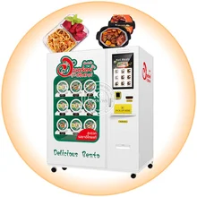 Big Touch Screen -20℃ Freezing Food Vending Machine Fully Automatic Frozen Meals Beef Bento Breakfast Lunch Box Vending Kiosk