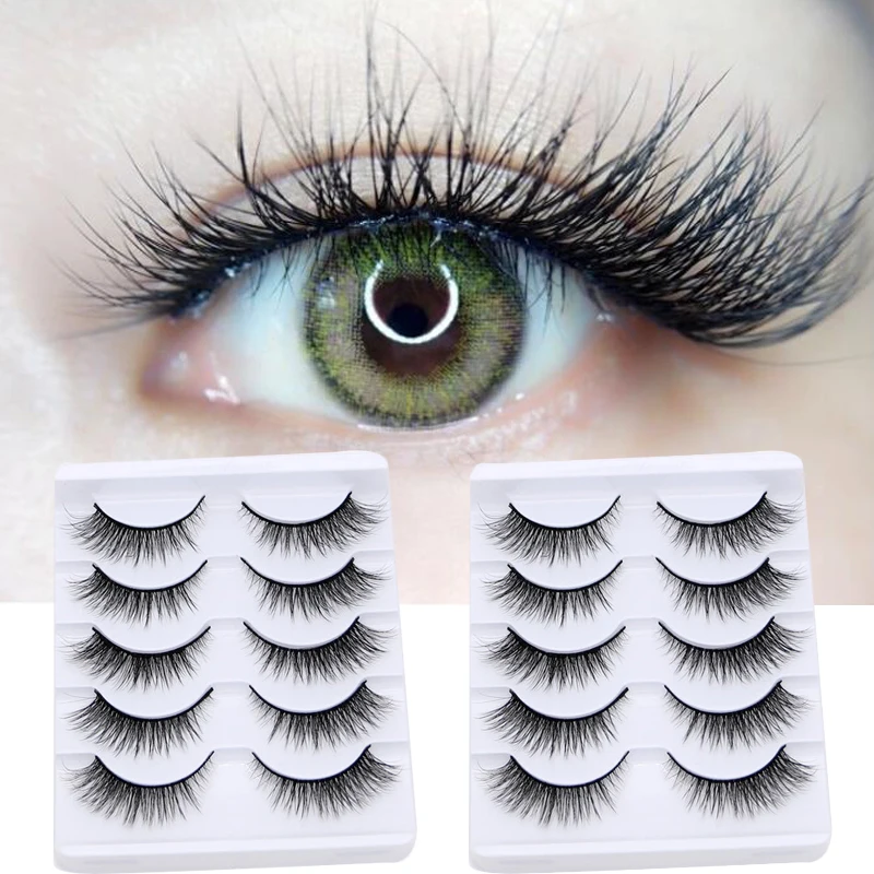 HEALLOR 5 Pairs 3D Faux Mink Lashes Natural Long Soft False Eyelashes Wispy Premade Russian Natural Fluffy False Eyelashes 
HEALLOR 5 Pairs 3D Faux Mink Lashes Natural Long Soft False Eyelashes Wispy Premade Russian Natural Fluffy False Eyelashes