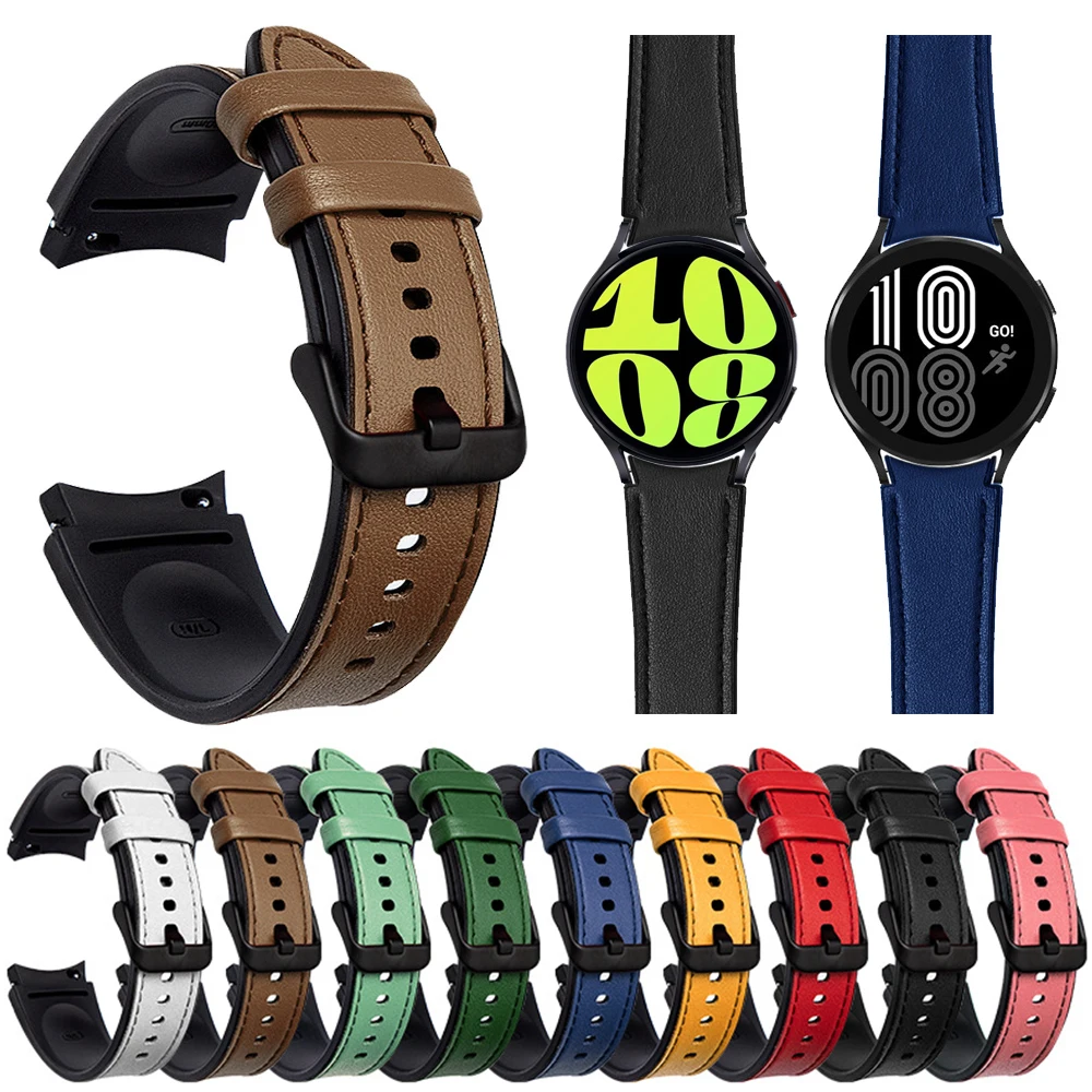 Strap For Samsung Galaxy Watch 6 5 4 44mm 40mm 5Pro 45mm 2 in 1 Leather Silicone Bracelet For Galaxy 4 6 Classic 46mm 42 43 47mm
Strap For Samsung Galaxy Watch 6 5 4 44mm 40mm 5Pro 45mm 2 in 1 Leather Silicone Bracelet For Galaxy 4 6 Classic 46mm 42 43 47mm