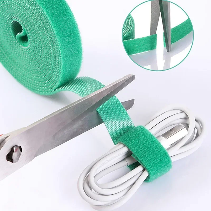 

5M/Roll 12mm Width Cable Organizer USB Cable Winder Management Nylon Free Cut Ties Mouse Earphone Cord Cable Ties Cable Holder