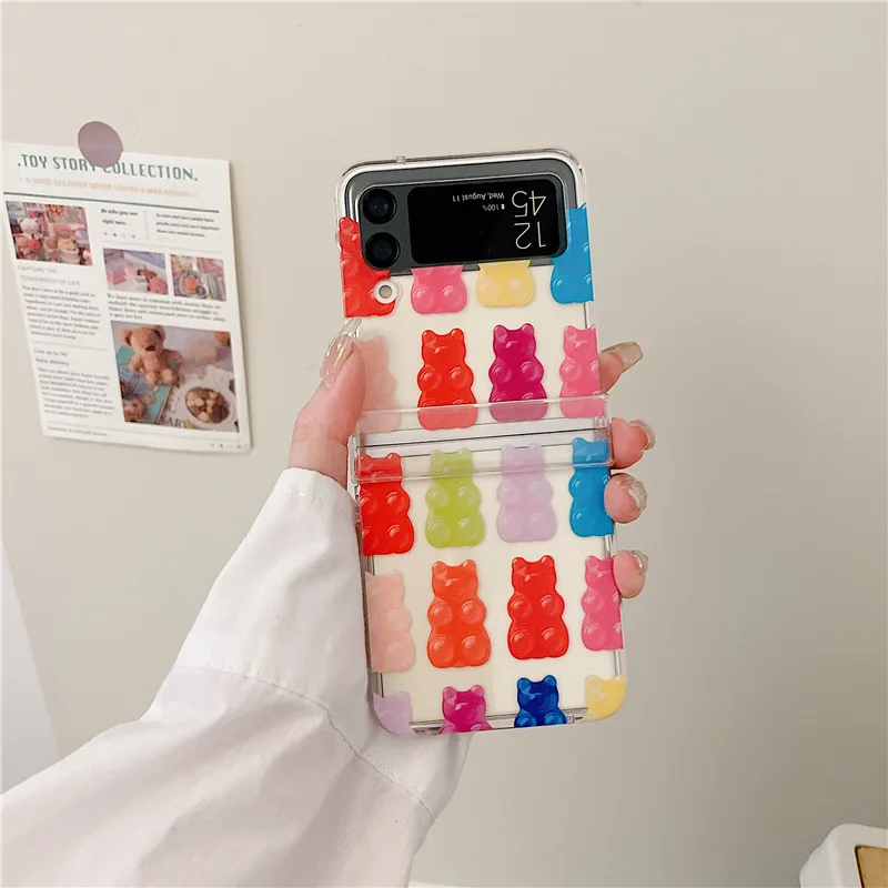 Colorful Bear Jelly Transparent Phone Case for Samsung Galaxy Z Flip 3 5G Hard PC Back Cover for ZFlip3 Cases Protective Shell
Colorful Bear Jelly Transparent Phone Case for Samsung Galaxy Z Flip 3 5G Hard PC Back Cover for ZFlip3 Cases Protective Shell