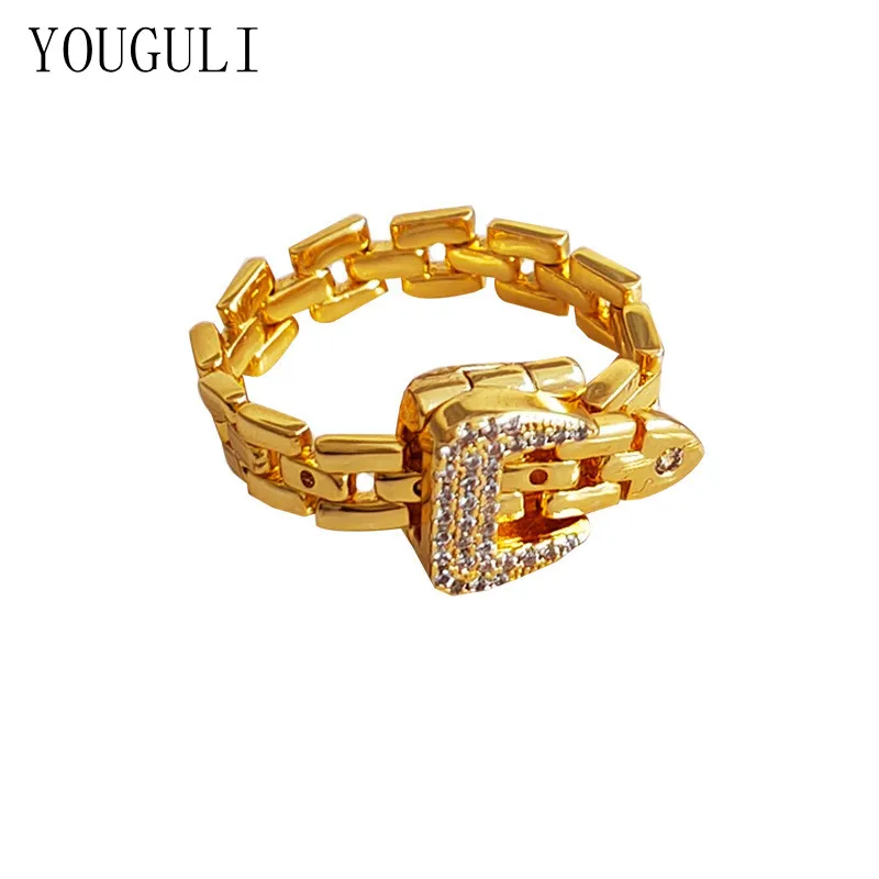 Trendy Jewelry Fashion Statement Belt Ring 2021 New Trend High Quality AAA Zircon Adjustable Ring For Women Party Gifts
Trendy Jewelry Fashion Statement Belt Ring 2021 New Trend High Quality AAA Zircon Adjustable Ring For Women Party Gifts