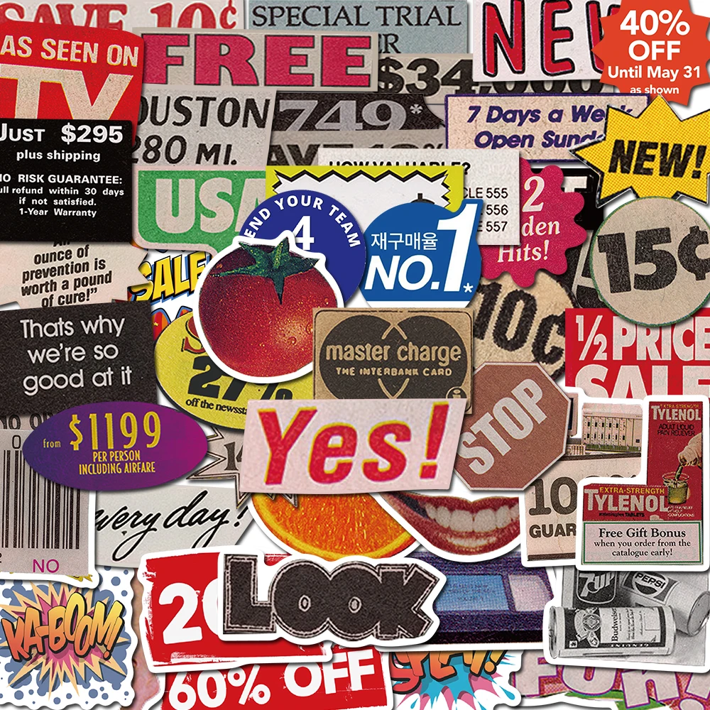 10/50pcs Pop Style Stickers Vintage for Laptop Luggage Motorcycle Diary Planner Skateboard Waterproof Packs Decal
10/50pcs Pop Style Stickers Vintage for Laptop Luggage Motorcycle Diary Planner Skateboard Waterproof Packs Decal
