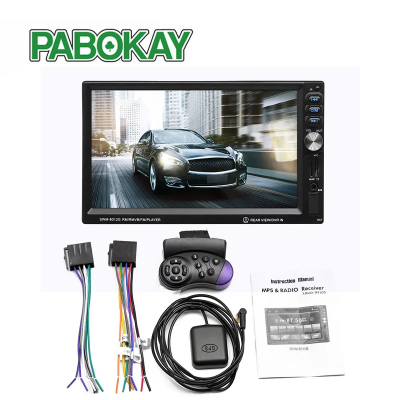 8012G 7" 2 Din Car Audio MP5 Player Multimedia Support Bluetooth And GPS Navigation USB/SD/FM Aux Input
8012G 7" 2 Din Car Audio MP5 Player Multimedia Support Bluetooth And GPS Navigation USB/SD/FM Aux Input
