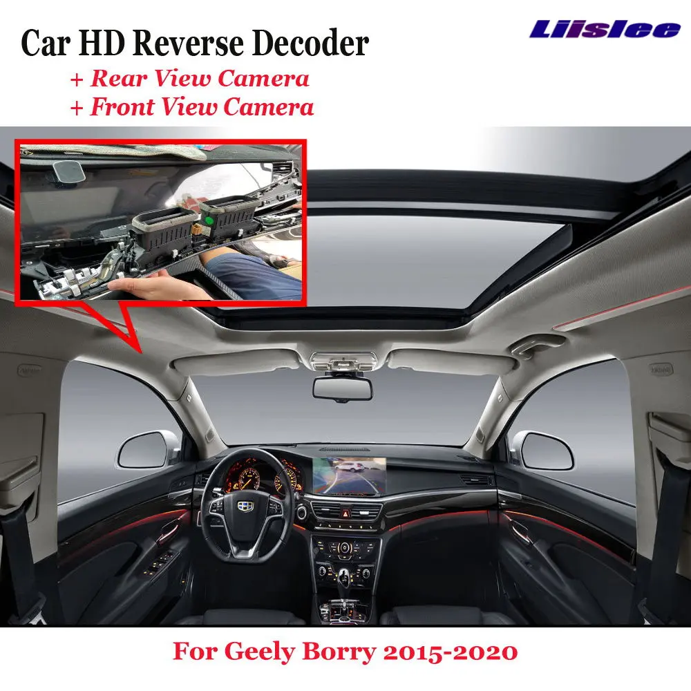 

Car DVR Reverse Image Decoder 360 Rear View Front HD Camera For Geely Borry 2015-2020 10.25 Inch Screen