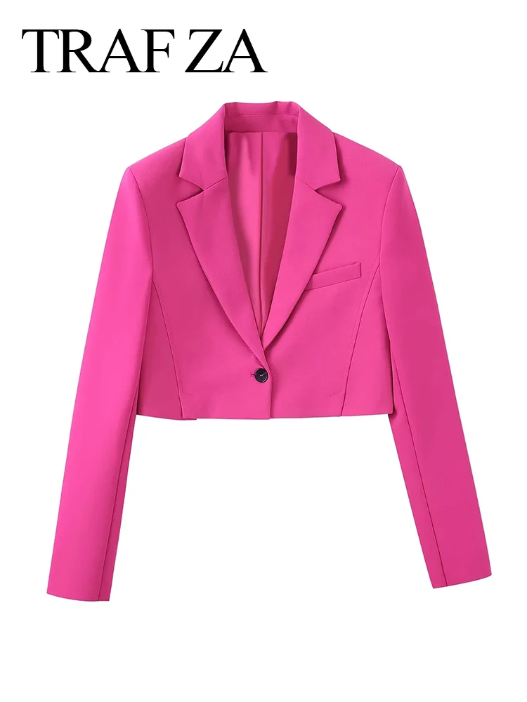 TRAF ZA Elegant Suit Jacket Women's Single Button Solid Color Rose Red Coat Slim 2022 Fashion Short Top Commuter Daily Wear
TRAF ZA Elegant Suit Jacket Women's Single Button Solid Color Rose Red Coat Slim 2022 Fashion Short Top Commuter Daily Wear