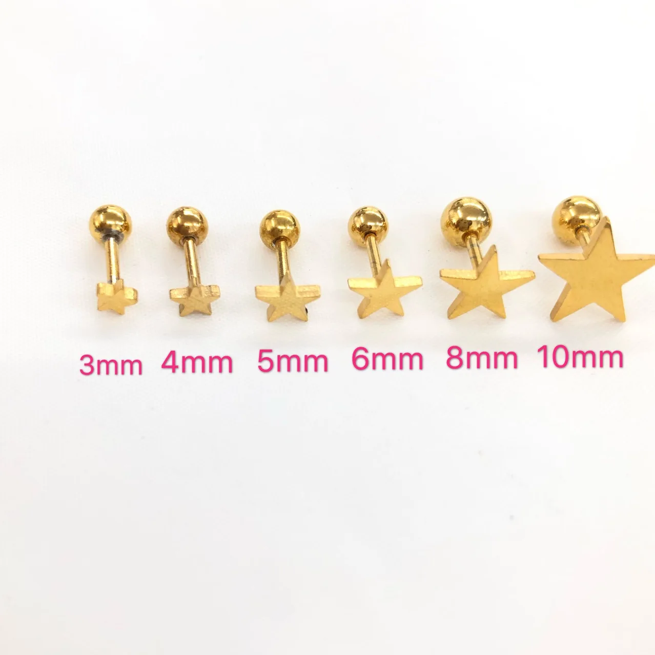 IQPC Fashionable simple five-pointed star gold stud 3-10mm high quality ear accessories ear rings for women cute earrings
IQPC Fashionable simple five-pointed star gold stud 3-10mm high quality ear accessories ear rings for women cute earrings