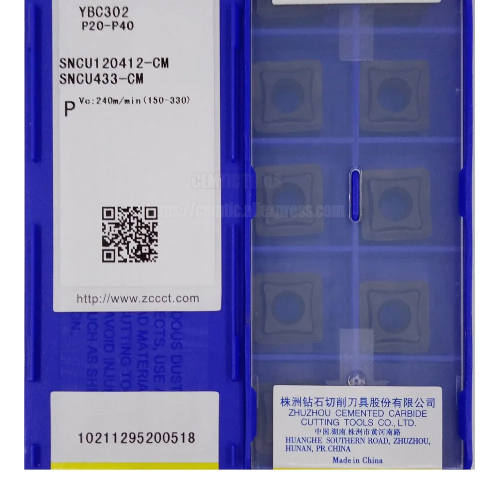 ZCC SNCU YBC302 SNCU120412-CM 100% оригинальный бренд CNC Blade 
ZCC SNCU YBC302 SNCU120412-CM 100% оригинальный бренд CNC Blade