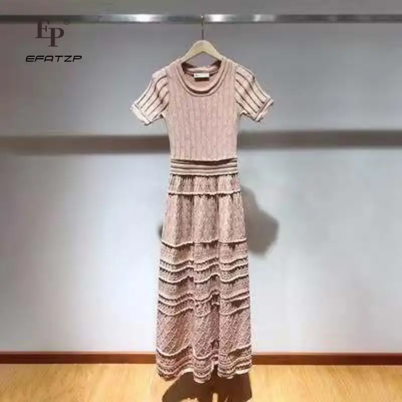 EFATZP Women's Round Neck Vintage Knitted Dress Short sSleeves High Waist Slim French Brand Elegant Party Dress Women
EFATZP Women's Round Neck Vintage Knitted Dress Short sSleeves High Waist Slim French Brand Elegant Party Dress Women
