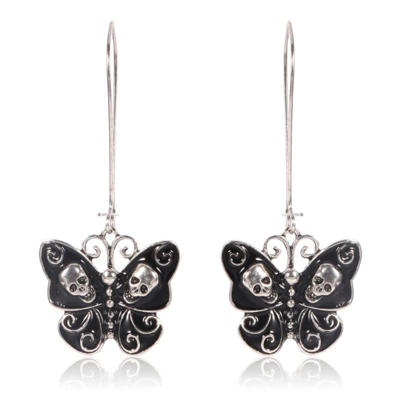 Dark Butterflies Pair Earrings Medieval Black Skulls Dark Age Gothic Style Women Pendant Jewelry Gift Piercing Earrings 264E
Dark Butterflies Pair Earrings Medieval Black Skulls Dark Age Gothic Style Women Pendant Jewelry Gift Piercing Earrings 264E