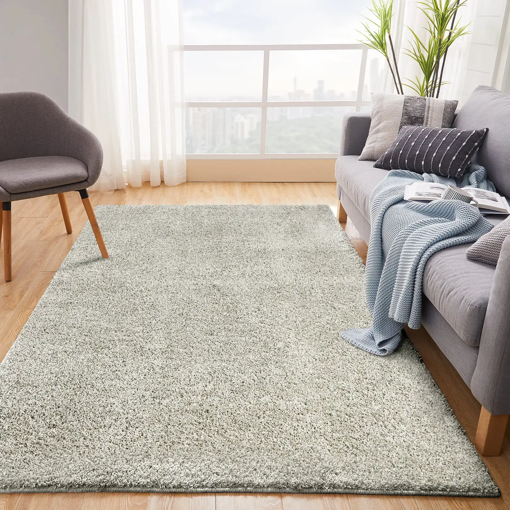 4` x 6` Plush Shag Area Rug for Living Room Indoor Carpet for Bedroom Dining Room, Oatmeal
4` x 6` Plush Shag Area Rug for Living Room Indoor Carpet for Bedroom Dining Room, Oatmeal