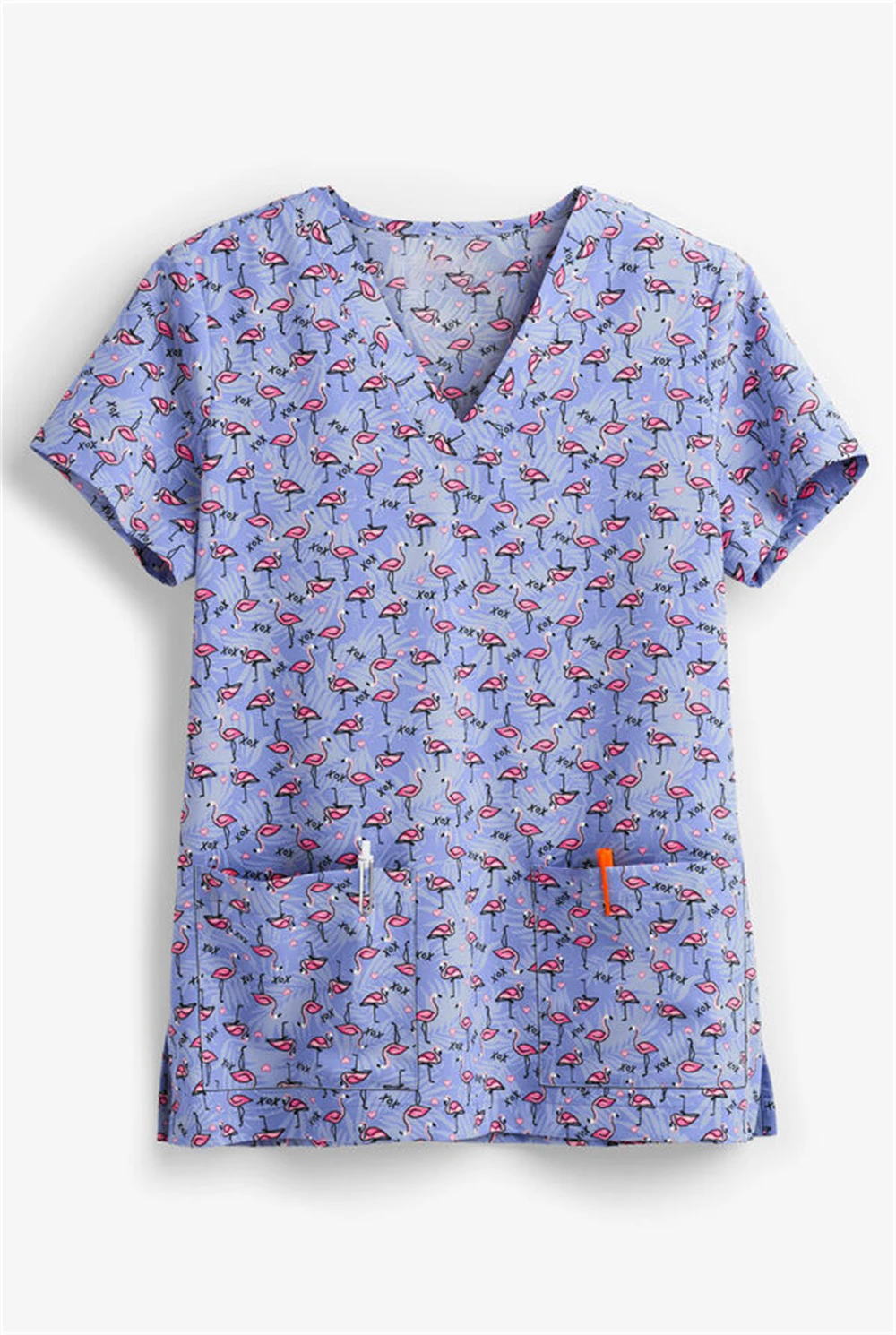Floral Print Nursing Scrub Top Women T Shirt Short Sleeve V Neck Scrub Uniform Nursing Staff Nursing Robe uniforme enfermera
Floral Print Nursing Scrub Top Women T Shirt Short Sleeve V Neck Scrub Uniform Nursing Staff Nursing Robe uniforme enfermera