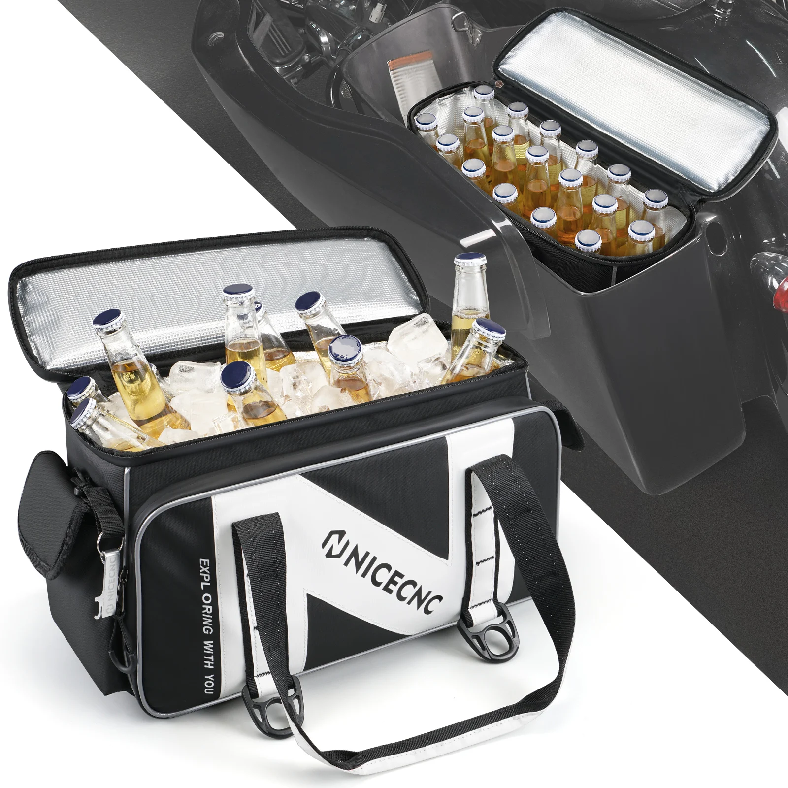 NICECNC Motorcycle Saddlebags Leakproof Drinking Keep Cold Motorbike Cooler Bag Moto Side Storage Bag for Honda GoldWing Harley
NICECNC Motorcycle Saddlebags Leakproof Drinking Keep Cold Motorbike Cooler Bag Moto Side Storage Bag for Honda GoldWing Harley