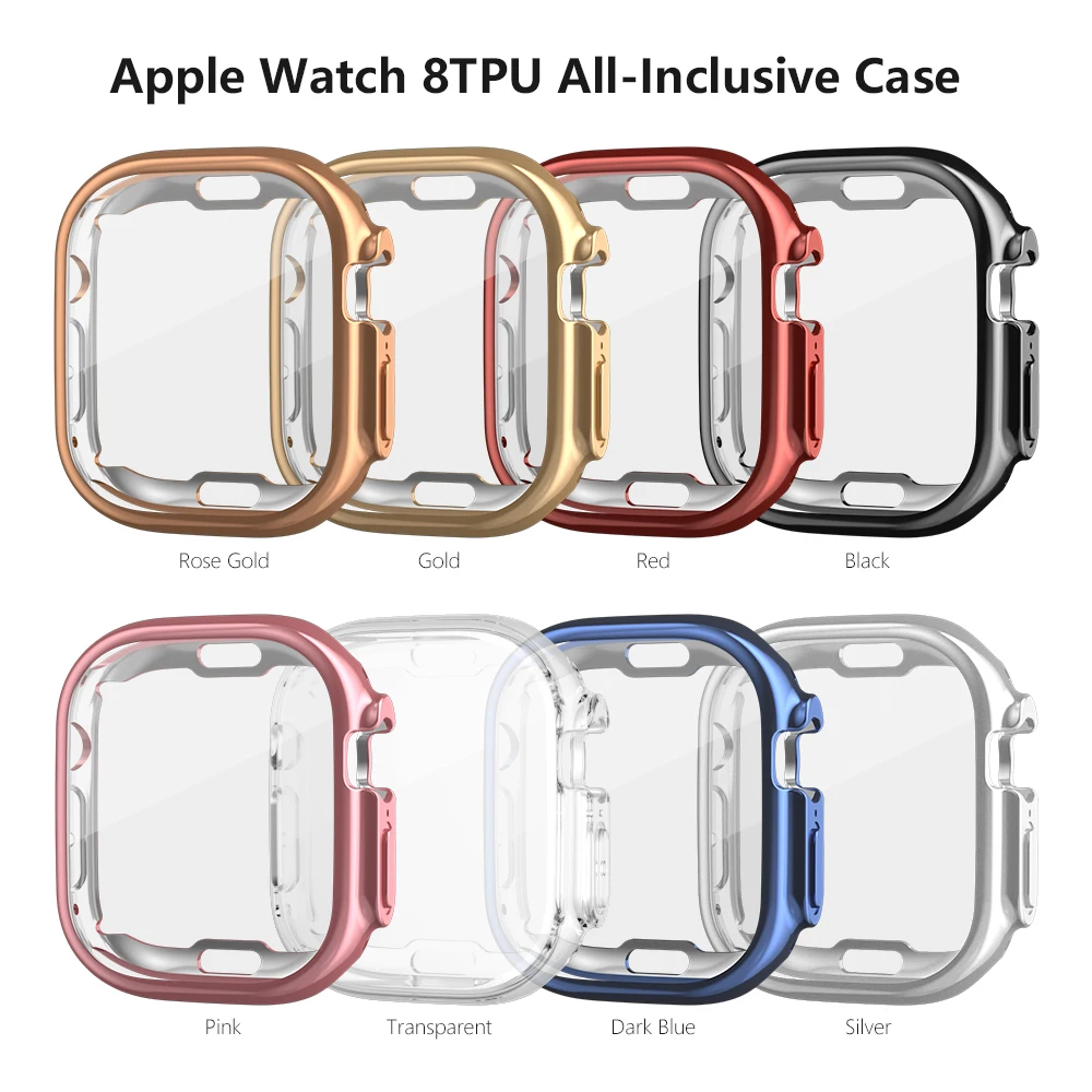 Screen Protector For Apple Watch Case Ultra 49mm TPU Bumper Cover All-Inclusive Electroplate Accessories Apple Watch Series Ultr
Screen Protector For Apple Watch Case Ultra 49mm TPU Bumper Cover All-Inclusive Electroplate Accessories Apple Watch Series Ultr