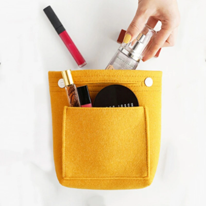 Women Portable Makeup Bag Felt Fabric Insert Handbag Cosmetics Organizer Travel Inner Purse Portable Cosmetic Bags
Women Portable Makeup Bag Felt Fabric Insert Handbag Cosmetics Organizer Travel Inner Purse Portable Cosmetic Bags