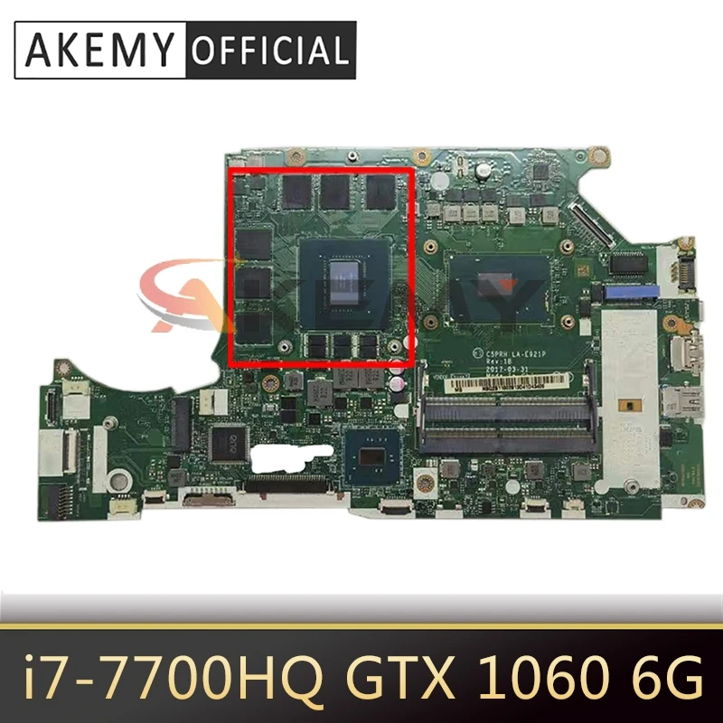 C5PRH LA-E921P For ACER Predador Helios 300 G3-571Motherboard NB.Q2B11.001 NBQ2B11001 i7-7700HQ GTX 1060 6G DDR4 Mainboard
C5PRH LA-E921P For ACER Predador Helios 300 G3-571Motherboard NB.Q2B11.001 NBQ2B11001 i7-7700HQ GTX 1060 6G DDR4 Mainboard
