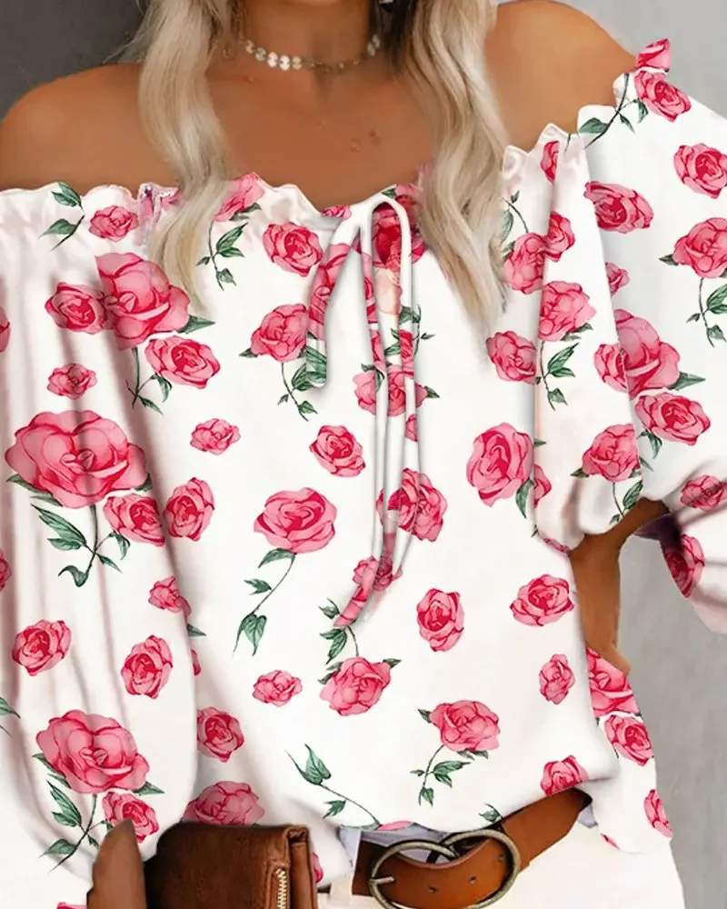 Vintage Floral Print Tops Sexy Off Shoulder Women Blouse 2022 Spring Summer Long Sleeve Loose Woman Sweet Shirt Elegant Clothes
Vintage Floral Print Tops Sexy Off Shoulder Women Blouse 2022 Spring Summer Long Sleeve Loose Woman Sweet Shirt Elegant Clothes