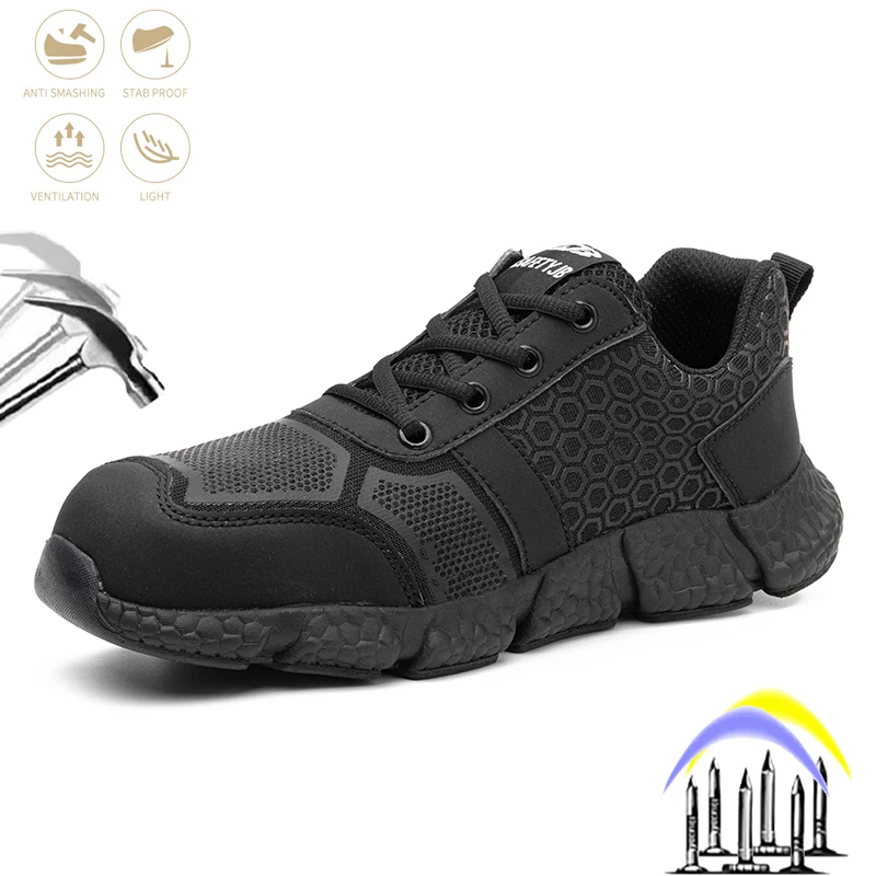 Work Safety Shoes Men Steel Toe Indestructible Work Safety Boots Anti-smashing Non-slip Sneakers Male Lightweight Fashion Shoes
Work Safety Shoes Men Steel Toe Indestructible Work Safety Boots Anti-smashing Non-slip Sneakers Male Lightweight Fashion Shoes
