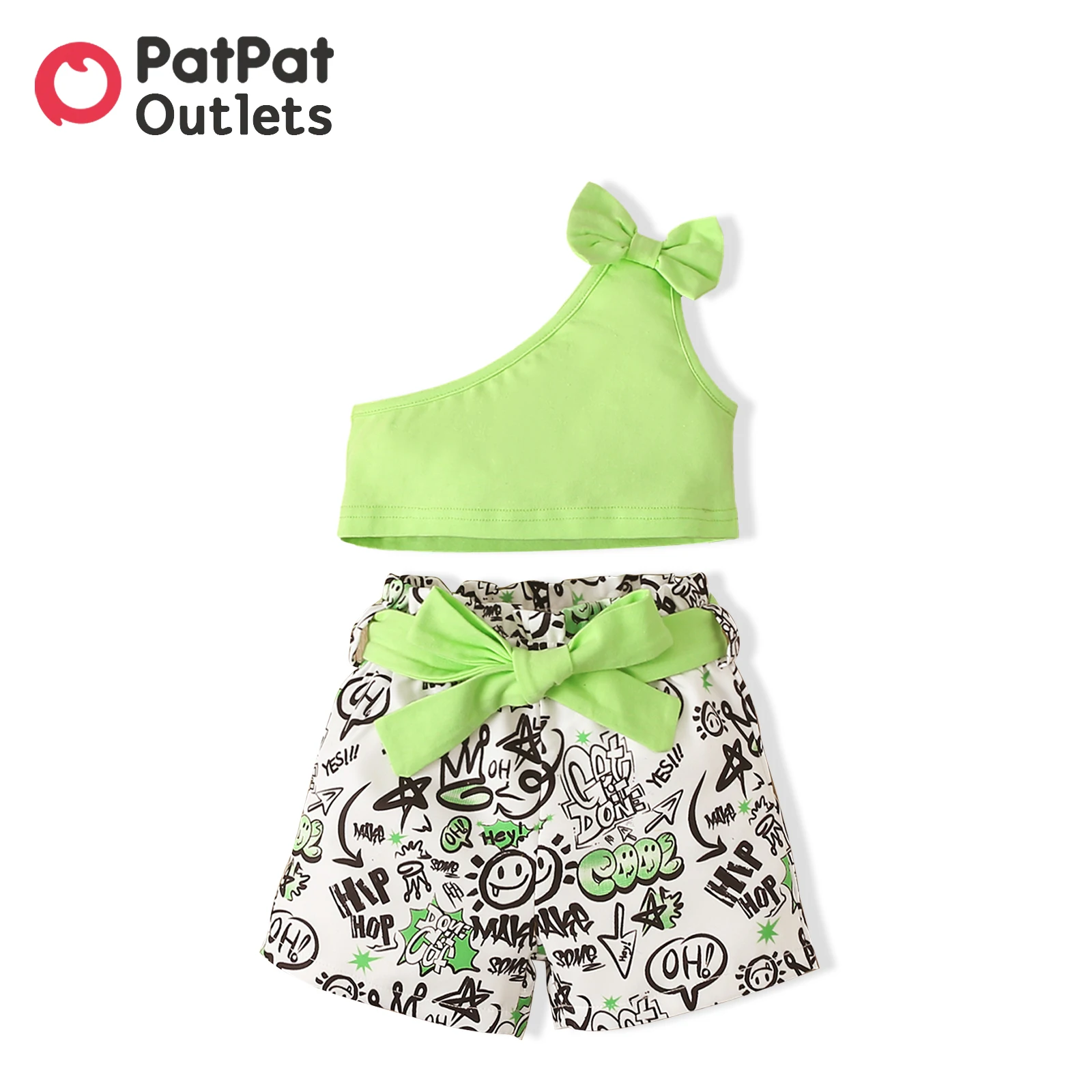PatPat 2pcs Summer Cute Newborn Infant Baby Girl Clothes Cotton One Shoulder Sleeveless Crop Top and Belted Comics Shorts Set
PatPat 2pcs Summer Cute Newborn Infant Baby Girl Clothes Cotton One Shoulder Sleeveless Crop Top and Belted Comics Shorts Set