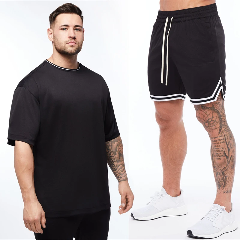 Summer new men's suit loose elastic short-sleeved T-shirt five-point men's shorts jogger fitness quick-drying sportswear
Summer new men's suit loose elastic short-sleeved T-shirt five-point men's shorts jogger fitness quick-drying sportswear