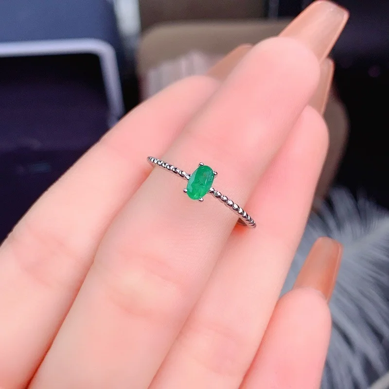 NEW 925 Silver Inlaid Natural Emerald Ring Women's Jewelry for Women Resizable Rings
NEW 925 Silver Inlaid Natural Emerald Ring Women's Jewelry for Women Resizable Rings