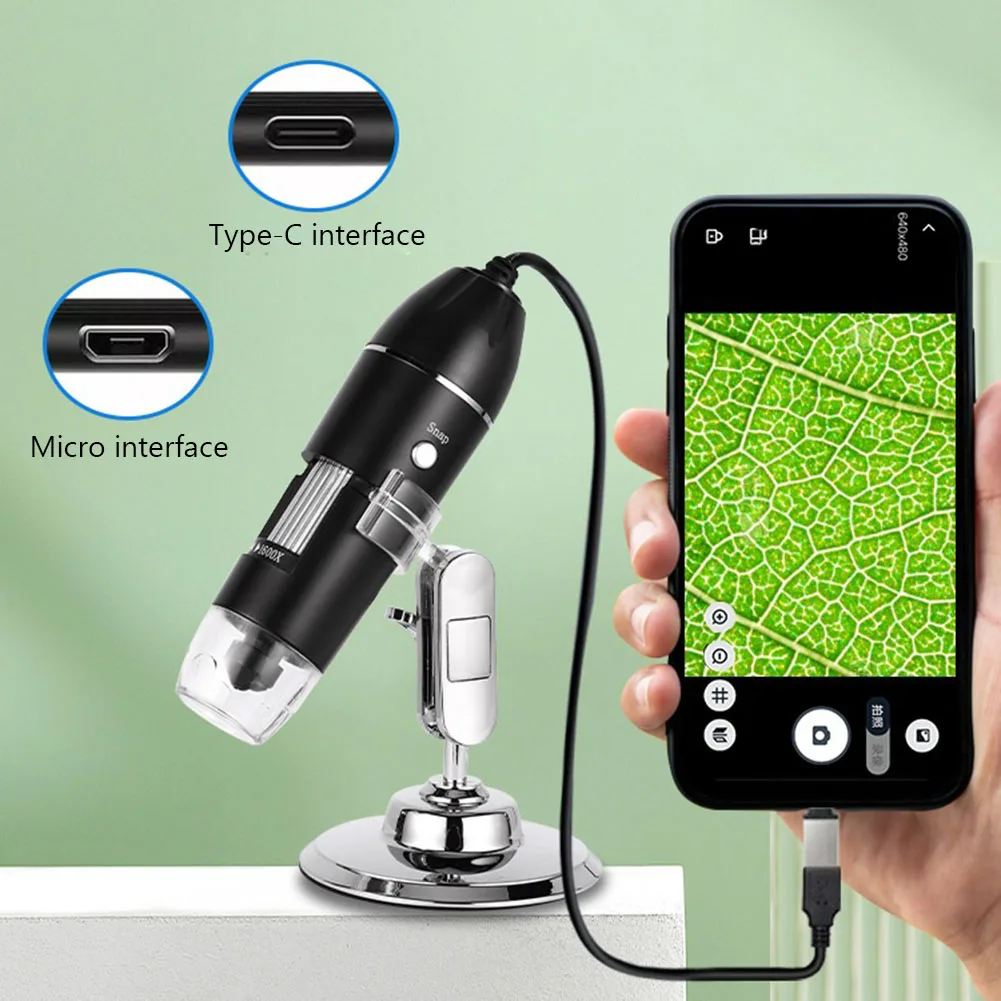 500X/1000X/1600X Portable Digital Microscope HD USB Electronic Desktop Soldering Phone Repair Magnifier Tools with LED Bracket
500X/1000X/1600X Portable Digital Microscope HD USB Electronic Desktop Soldering Phone Repair Magnifier Tools with LED Bracket