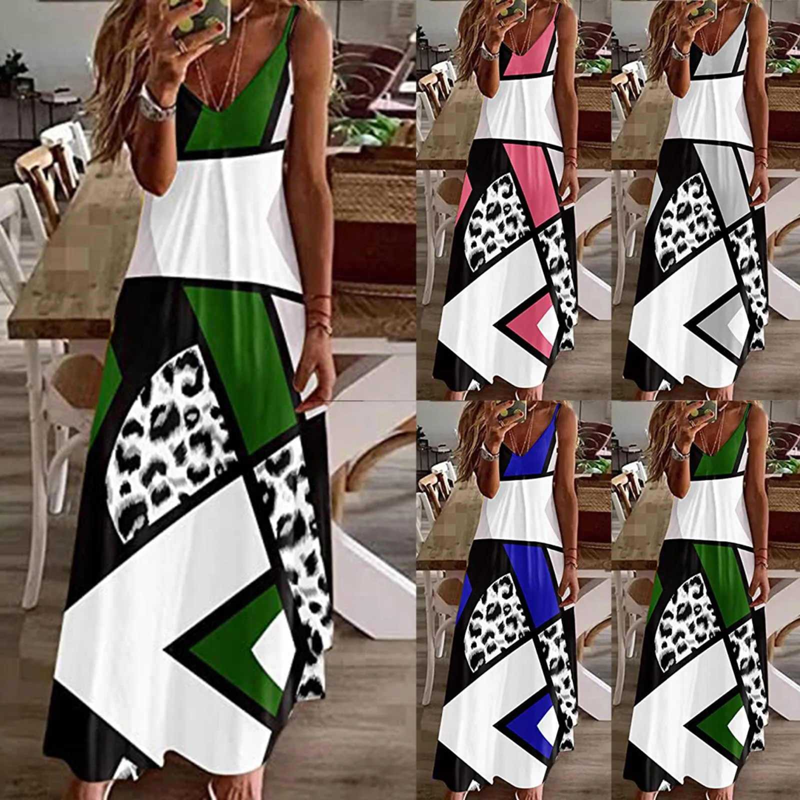 Travel Dresses for Women Women Summer Casual Sexy Sleeveless V Neck Long Geometric Leopard Cute Maxi Dresses for Women
Travel Dresses for Women Women Summer Casual Sexy Sleeveless V Neck Long Geometric Leopard Cute Maxi Dresses for Women