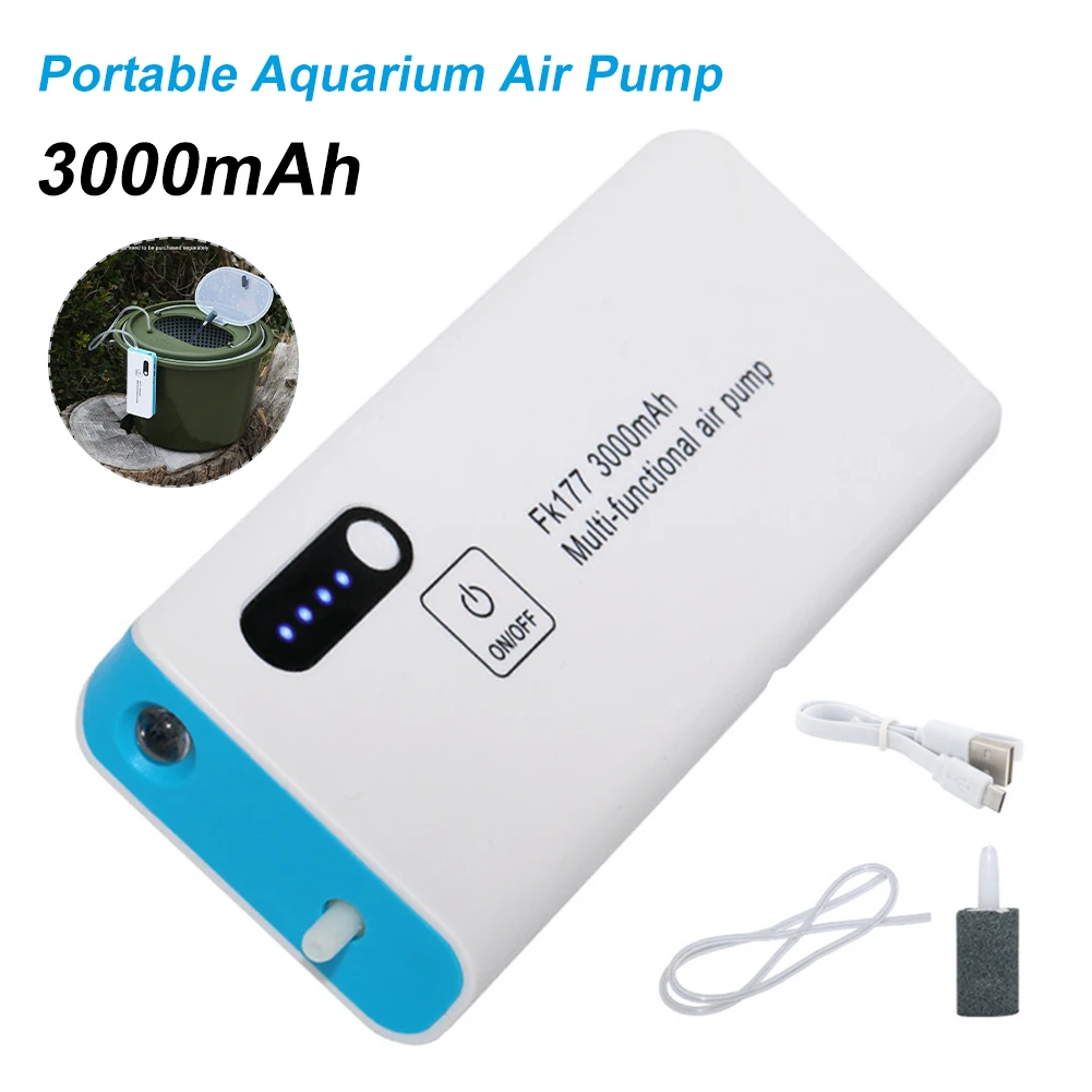 Fishing Aquarium Air Pump Dual USB Outputs Rechargeable Portable Fish Aerator Oxygenated Mobile Oxygen Flushing Pump with Lamp
Fishing Aquarium Air Pump Dual USB Outputs Rechargeable Portable Fish Aerator Oxygenated Mobile Oxygen Flushing Pump with Lamp