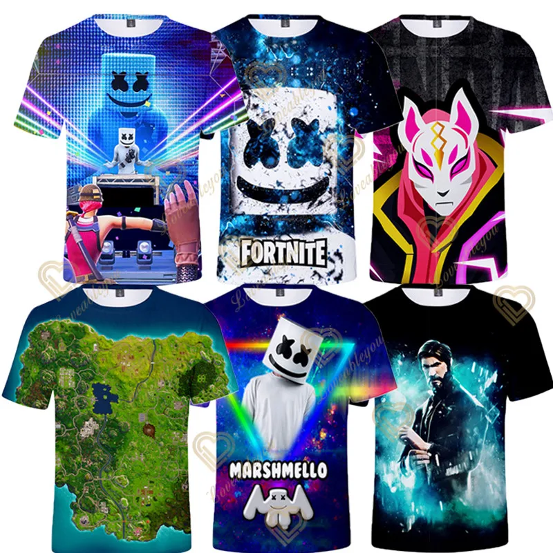 Fortnite Boys Clothes Tops Summer Cotton Kids Short Sleeve Tees Costume Cartoon Children Girls Fashion T Shirts 2-15 Y
Fortnite Boys Clothes Tops Summer Cotton Kids Short Sleeve Tees Costume Cartoon Children Girls Fashion T Shirts 2-15 Y