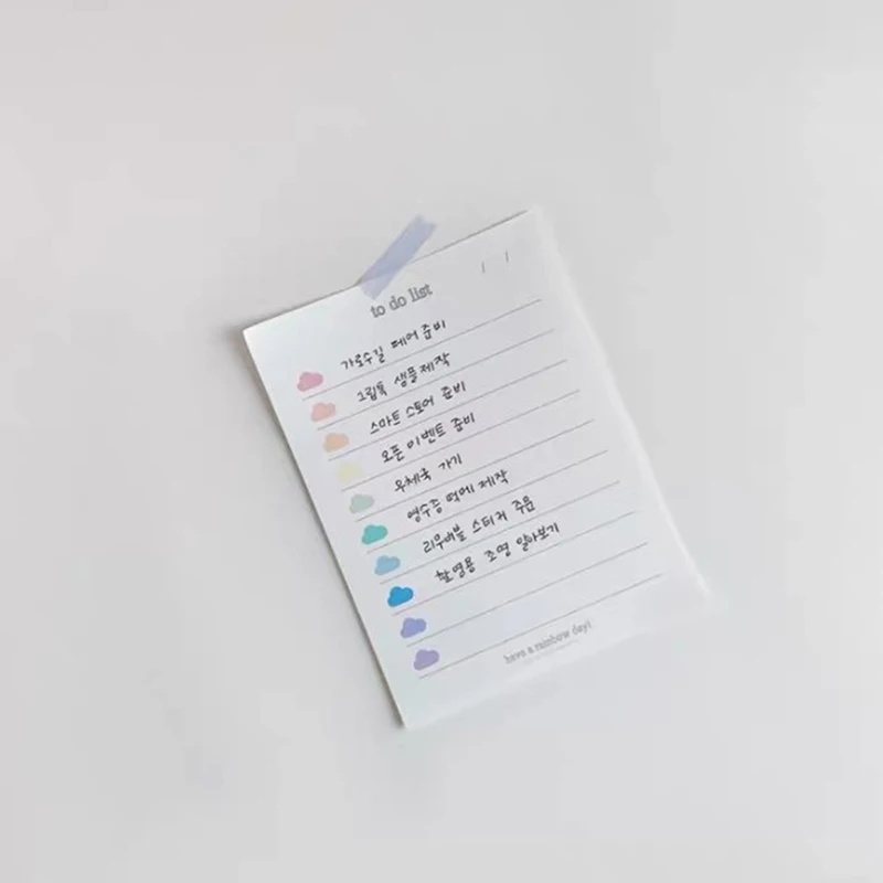 Korean Cute Colorful Clouds To Do List 50 Sheets Planner Student Long Style Note Paper Memo Pad Stationery School Supplies
Korean Cute Colorful Clouds To Do List 50 Sheets Planner Student Long Style Note Paper Memo Pad Stationery School Supplies