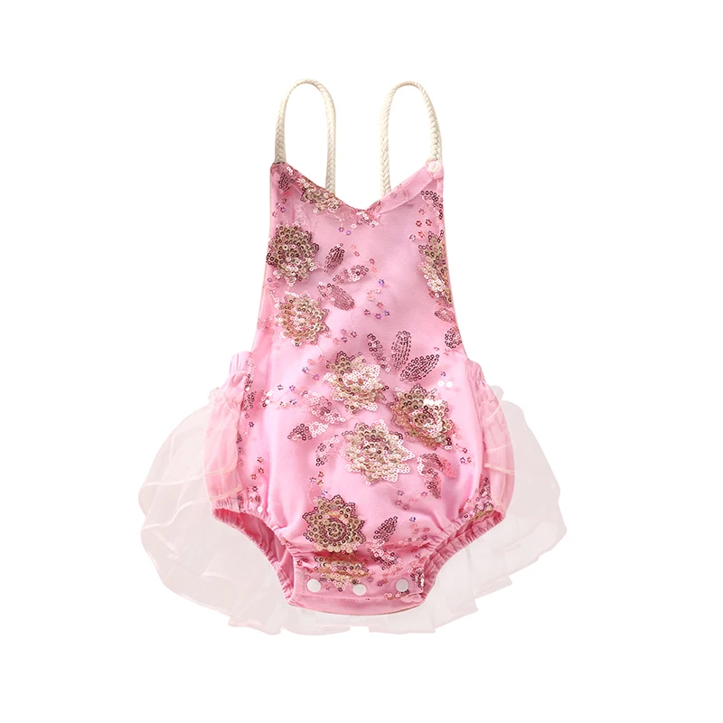 0-24M Newborn Infant Baby Girl Romper Floral Sequins Decor Mesh Ruffle Hem Halter Neck Tie Up Bandage Bodysuit
0-24M Newborn Infant Baby Girl Romper Floral Sequins Decor Mesh Ruffle Hem Halter Neck Tie Up Bandage Bodysuit