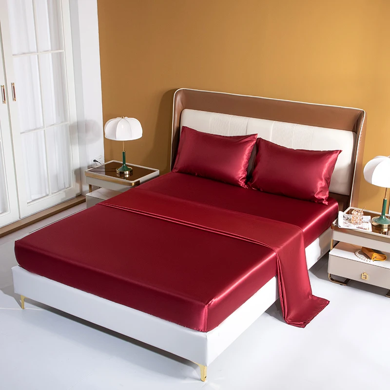 3/4Pcs PLA Cool Fiber Bed Sheets With Pillowcase Red Color Fitted Sheet Sets for Adults Queen/King Size Bottom Sheets On Rubber
3/4Pcs PLA Cool Fiber Bed Sheets With Pillowcase Red Color Fitted Sheet Sets for Adults Queen/King Size Bottom Sheets On Rubber