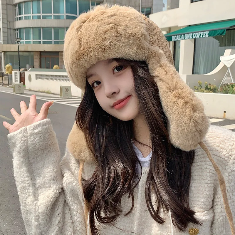Plush Knitted Women's Winter Twist Windproof Cycling Ear Protection Cold Protection Fleece Woolen Cap Tide
Plush Knitted Women's Winter Twist Windproof Cycling Ear Protection Cold Protection Fleece Woolen Cap Tide